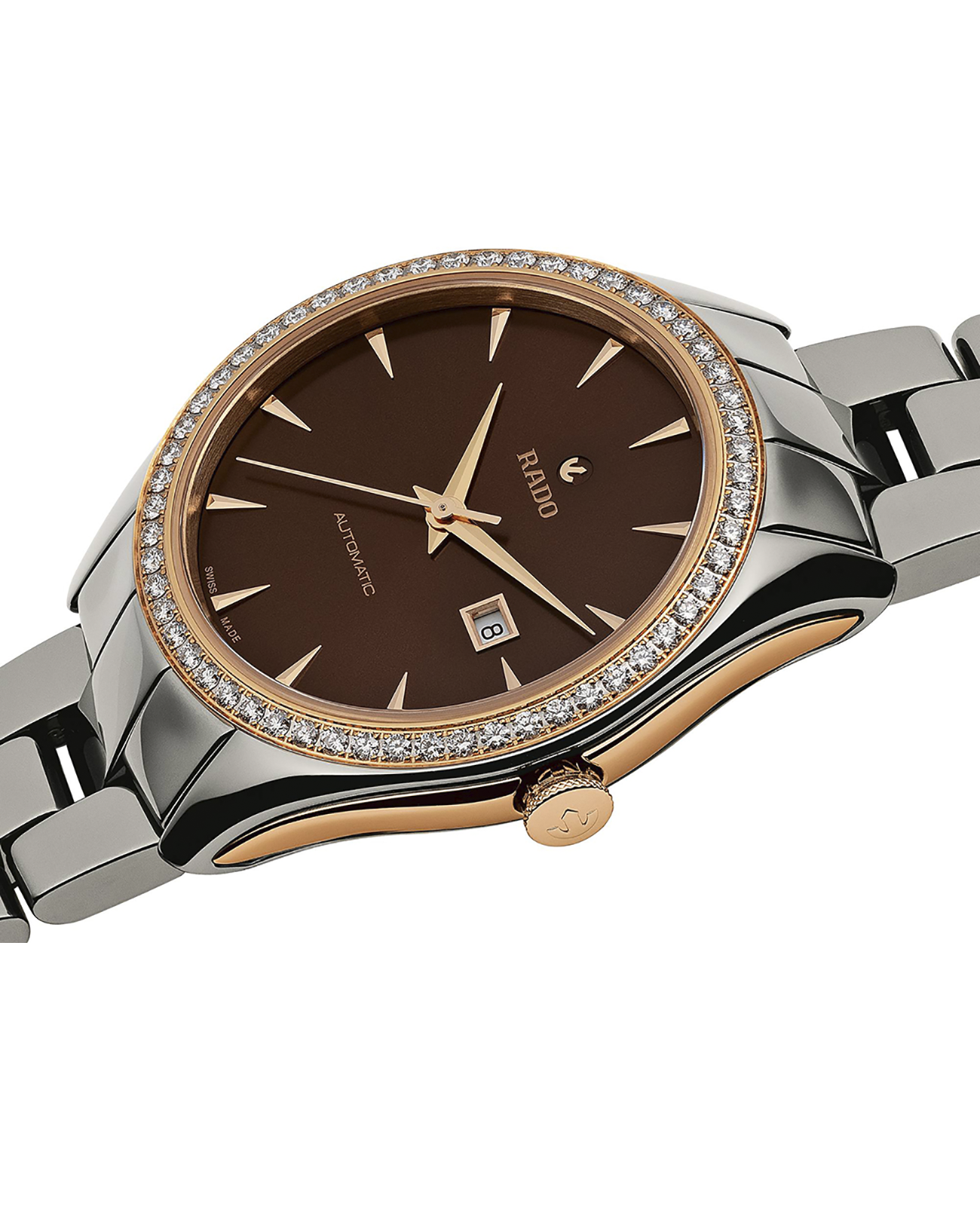 Rado Rado Hyperchrome Diamonds R32052302, hyperchrome швейцария женские часы на браслете плазменная керамика + ceramos™ боковой вид